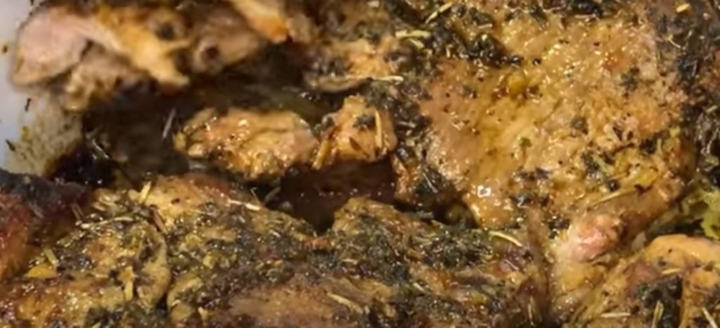 Pork Steak with Garlic and Herbs